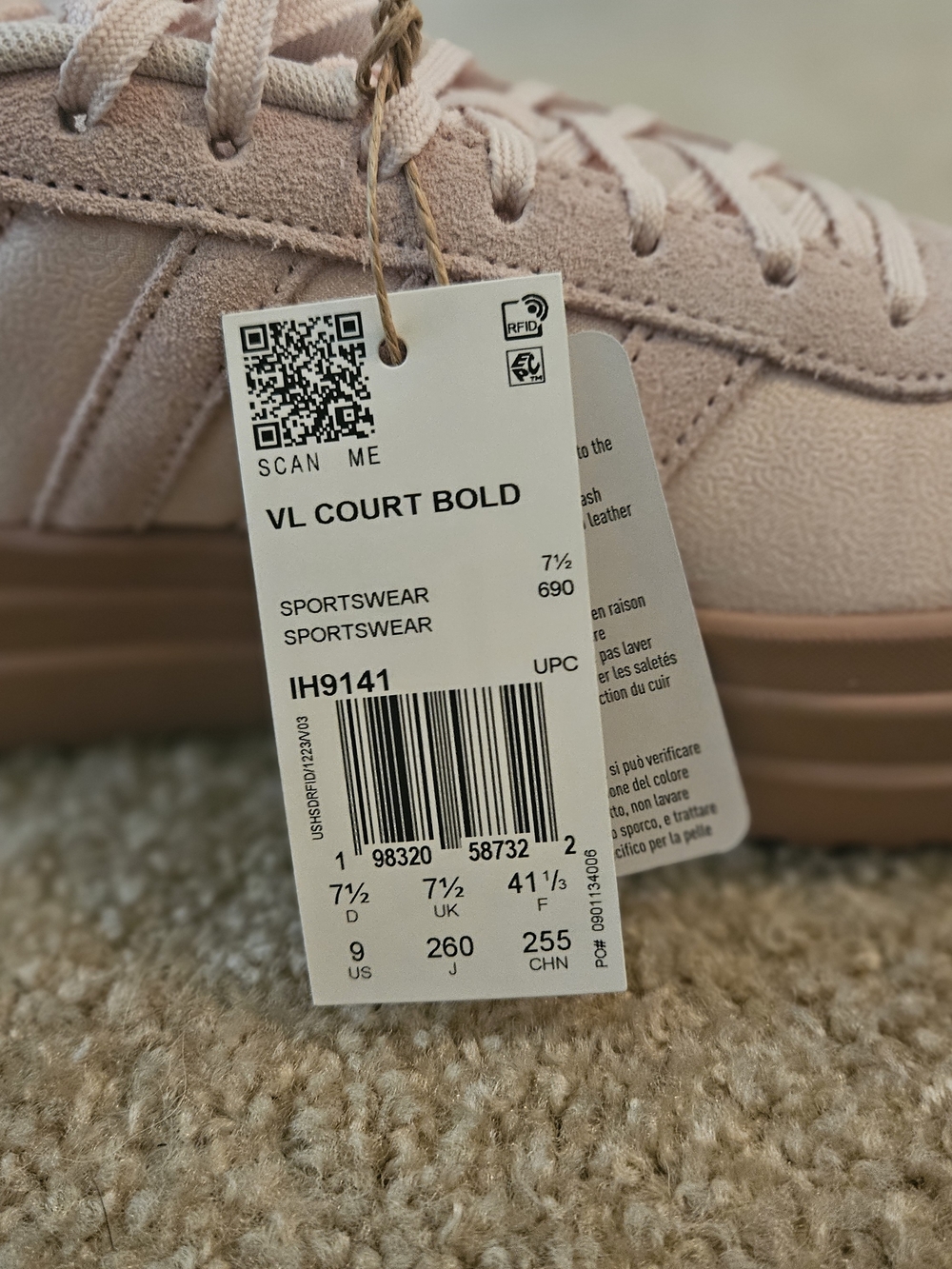 Womens Adidas Gazelle Bold - Blush Pink. Size 9